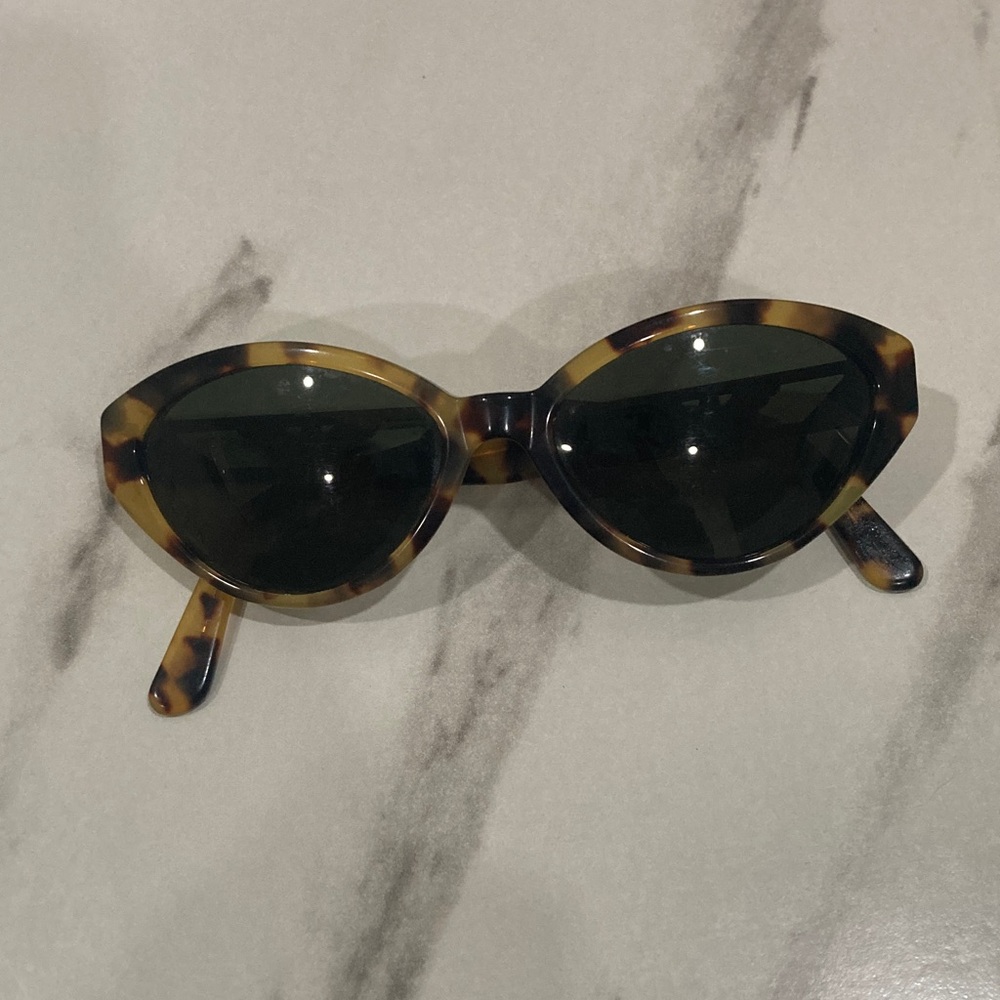 Giorgio Armani Tortoiseshell Cat-Eye Sunglasses with Dark Green Lenses